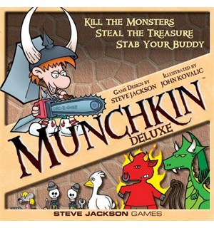 Munchkin Deluxe Startpakke Brettspill Spesialutgave av kortspillet med brett++ 